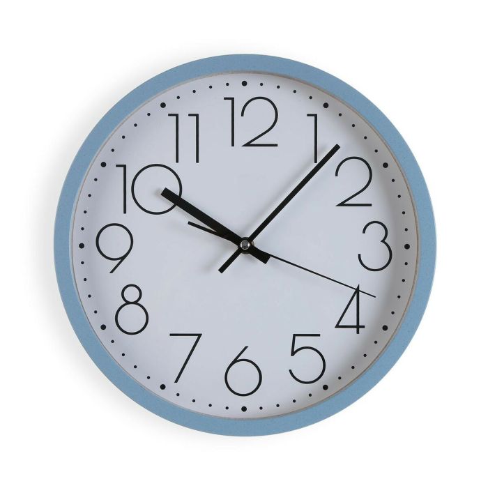 Reloj de Pared Versa Azul Madera 4,2 x 30 x 30 cm