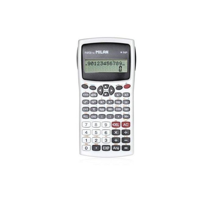 Calculadora Cientifica Milan 10+2 Digitos Blanco (2 Líneas)