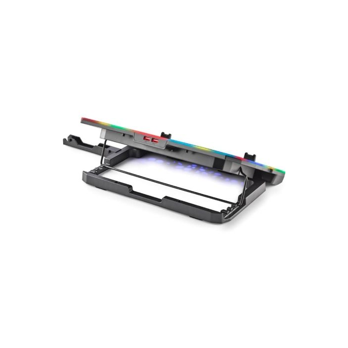 NGS HEROSTAND Base Refrigeradora para Portátiles 15.6" con 6 ventiladores, Iluminación LED RGB, Pantalla LCD y 2 puertos USB 2 NGS HEROSTAND Base Refrigeradora para Portátiles 15.6" con 6 ventiladores, Iluminación LED RGB, Pantalla LCD y 2 puertos USB 2