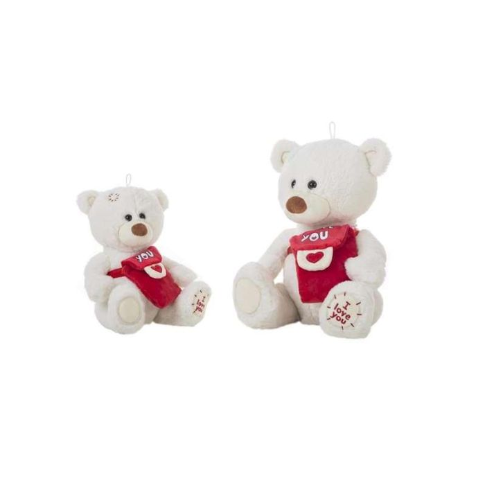 Peluche oso blanco mensajero 25cm. 1