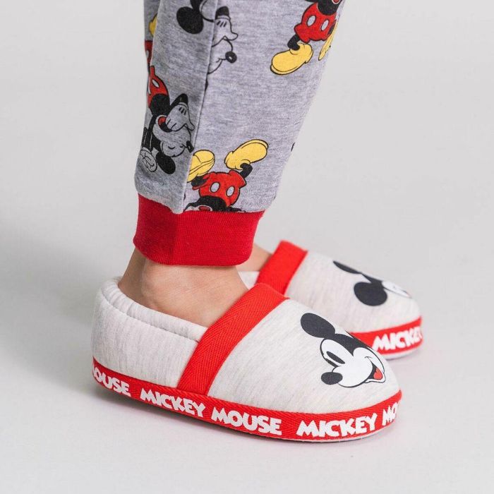 Zapatillas de Estar por Casa Mickey Mouse Gris claro 1 Zapatillas de Estar por Casa Mickey Mouse Gris claro 1