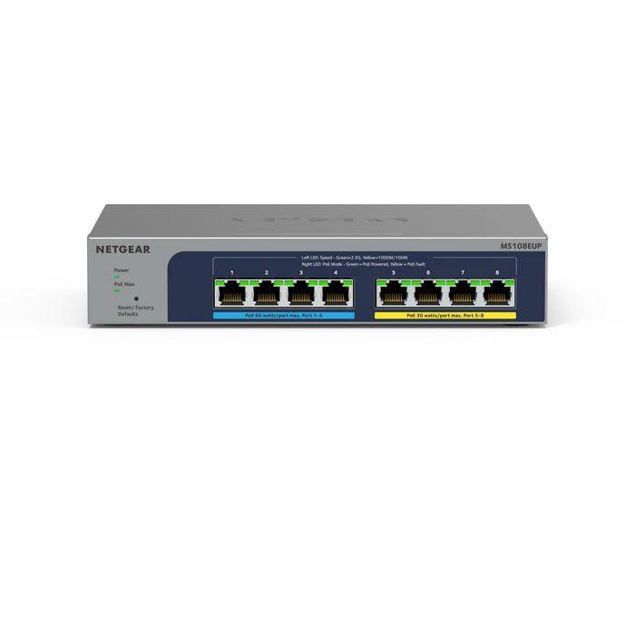 NETGEAR MS108EUP Switch Gestionado 8 Puertos Multi-Gigabit 2.5G Ultra60 PoE++ Ethernet Plus 3