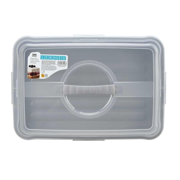 Portatarta Rectangular Grd Asa Gris Leknes 43X19CM (12 Unidades) 2 Portatarta Rectangular Grd Asa Gris Leknes 43X19CM (12 Unidades) 2