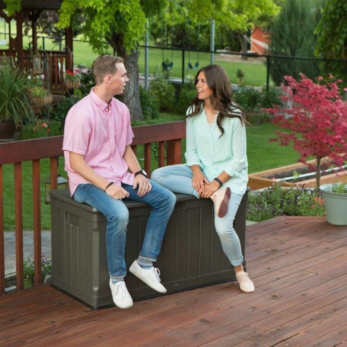 Arcón almacenaje exterior marron lifetime capacidad 440 litros 127x64x67 cm 2 Arcón almacenaje exterior marron lifetime capacidad 440 litros 127x64x67 cm 2