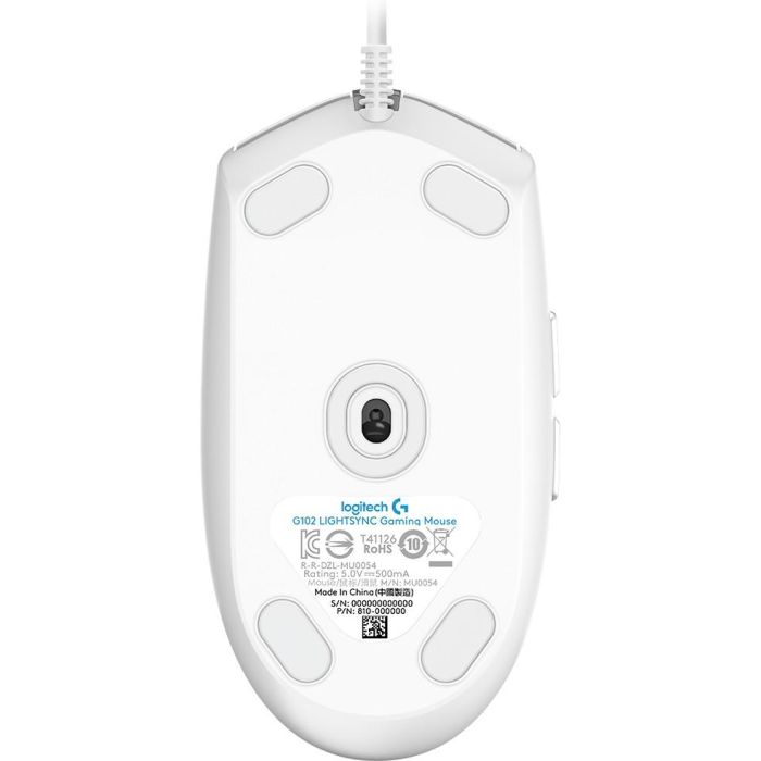 Logitech G102 Lightsync Ratón Gaming Óptico 6 Botones RGB Blanco 4