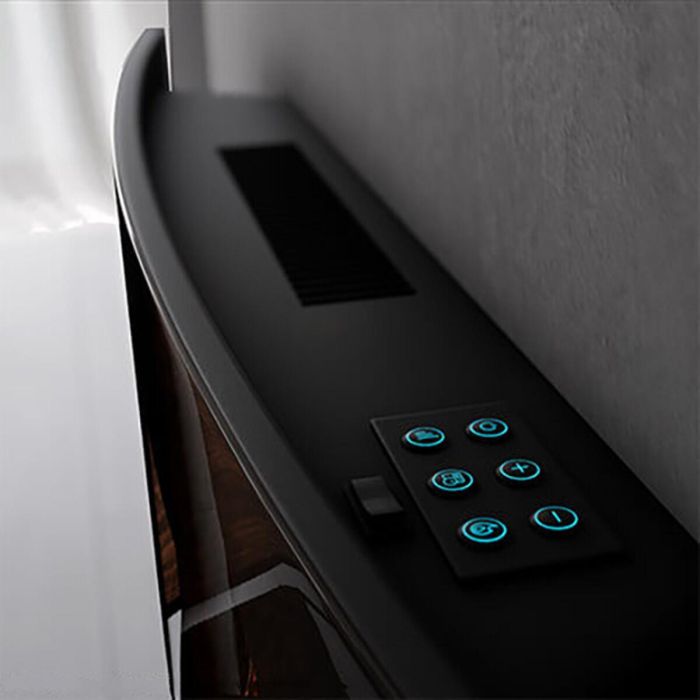 Chimenea Eléctrica Decorativa de Pared Cecotec Warm 3500 Curved Flames 1000 - 2000 W 1