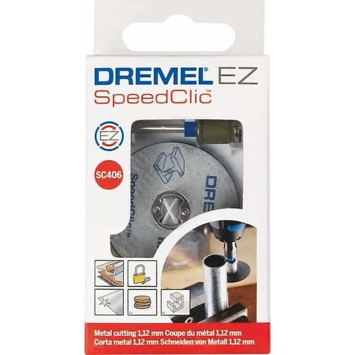 Dremel EZ Speedclic Adaptador + 2 Discos de Corte para Metales Dremel EZ Speedclic Adaptador + 2 Discos de Corte para Metales