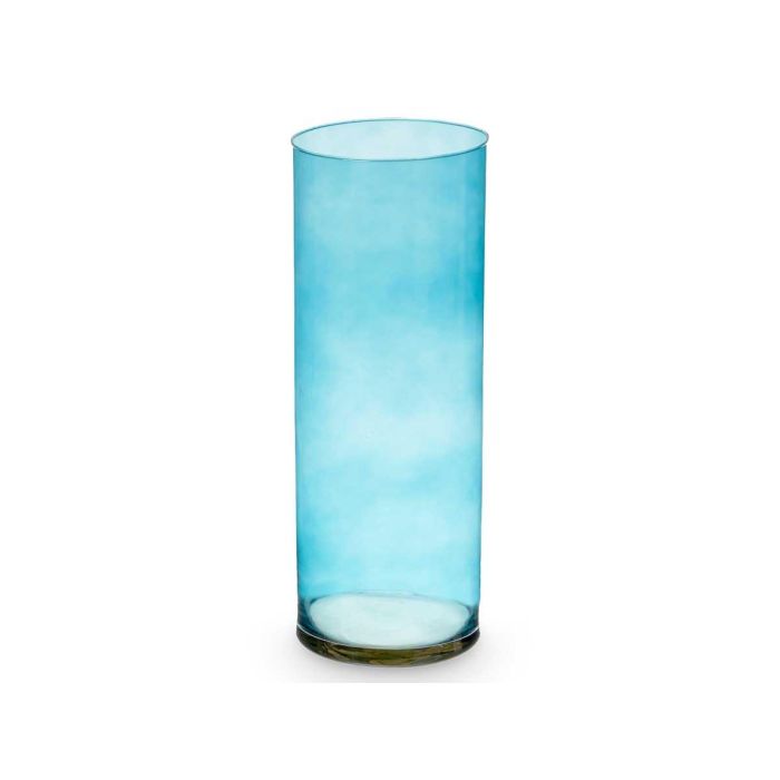 Jarron Cristal Cilindro 15Cm Diam X 40Cm Turquesa Giftdecor 1 Jarron Cristal Cilindro 15Cm Diam X 40Cm Turquesa Giftdecor 1