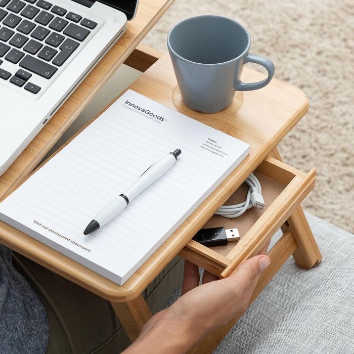 Mesa Plegable Auxiliar de Bambú Lapwood InnovaGoods 6