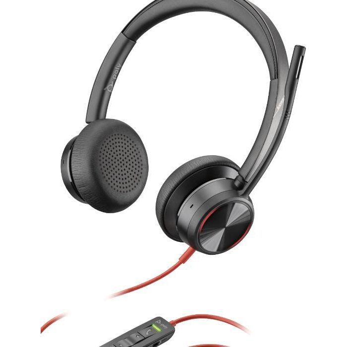Poly Blackwire 8225 Auriculares UC con Cable USB-C, ANC Híbrido, Micrófono con Cancelación de Ruido, Optimizado para Microsoft 2 Poly Blackwire 8225 Auriculares UC con Cable USB-C, ANC Híbrido, Micrófono con Cancelación de Ruido, Optimizado para Microsoft 2