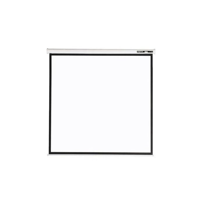 Approx appP200 Pantalla de Proyección Mural 200x200 cm Techo Pared Auto-Stop, Blanca Mate, Trasera Negra, 180° Visión