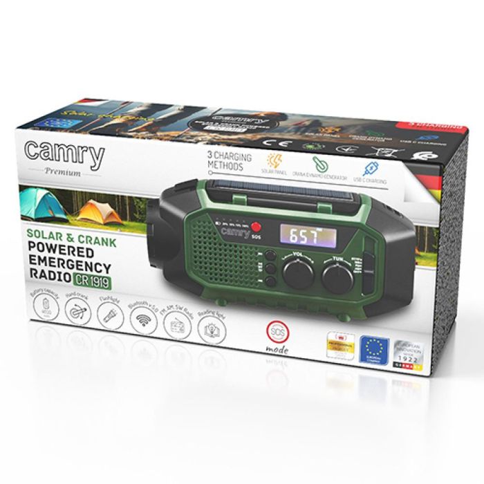 Radio emergencia multifunción solar/dinamo/usb 4000 mah cr1919, verde, 181 x 72 x 82 mm 8 Radio emergencia multifunción solar/dinamo/usb 4000 mah cr1919, verde, 181 x 72 x 82 mm 8