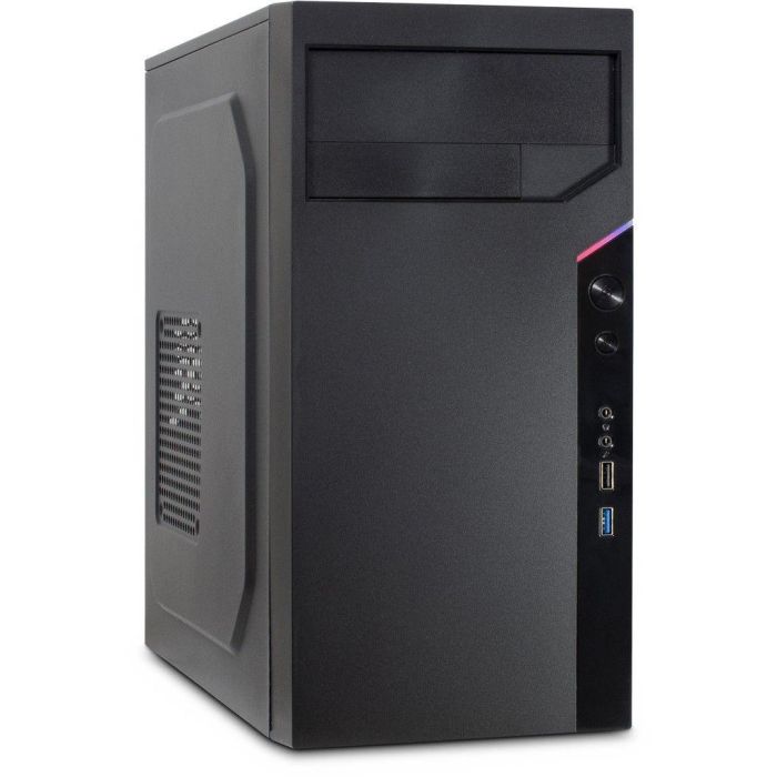 Inter-Tech IT-6505 Retro Micro Torre PC micro ATX Negra - Chasis Computadora de Sobremesa Compacta