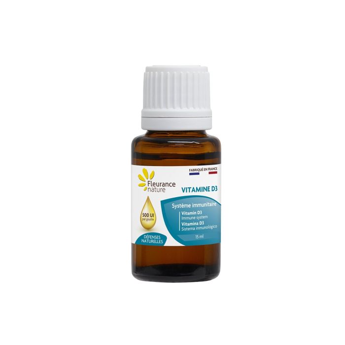 FLEURANCE NATURE Vitamina D3 Natural Cuentagotas 15ml - Soporte Inmunitario y Función Muscular