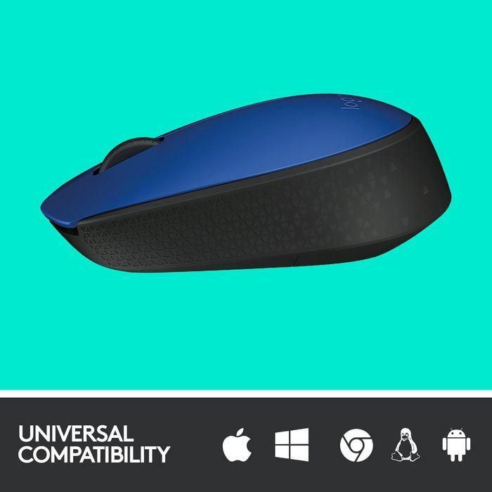 Logitech M171 Wireless Mouse, RF Wireless, Alkaline, Blue 7 Logitech M171 Wireless Mouse, RF Wireless, Alkaline, Blue 7