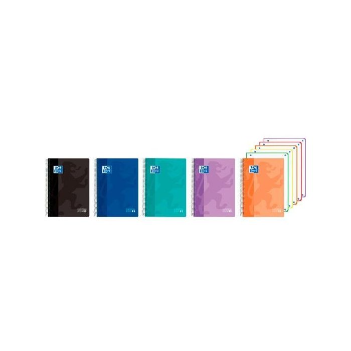 Oxford Cuaderno Europeanbook 5 Classic A4+ 120H 5x5 Write&Erase Tapas Plásticas Colores Surtidos Vivos (5 Unidades) (5 Unidades)