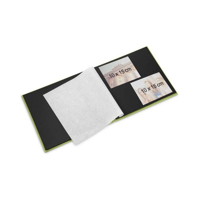 Hama 94879 Álbum de Fotos Fine Art Espiral Gris 28x24 cm con 50 Páginas Negras para 100 Fotos 10x15 6