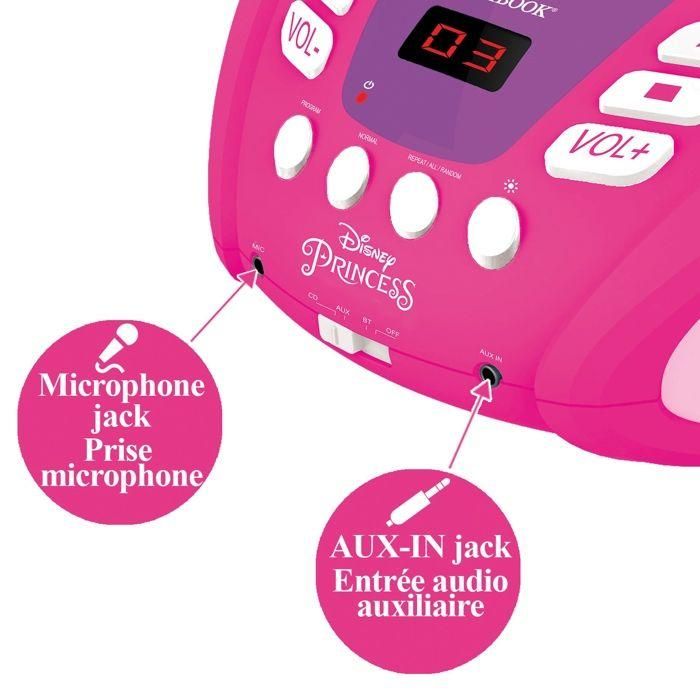 PRINCESA DE DISNEY - Reproductor de CD Bluetooth - Efectos de luz 2 PRINCESA DE DISNEY - Reproductor de CD Bluetooth - Efectos de luz 2