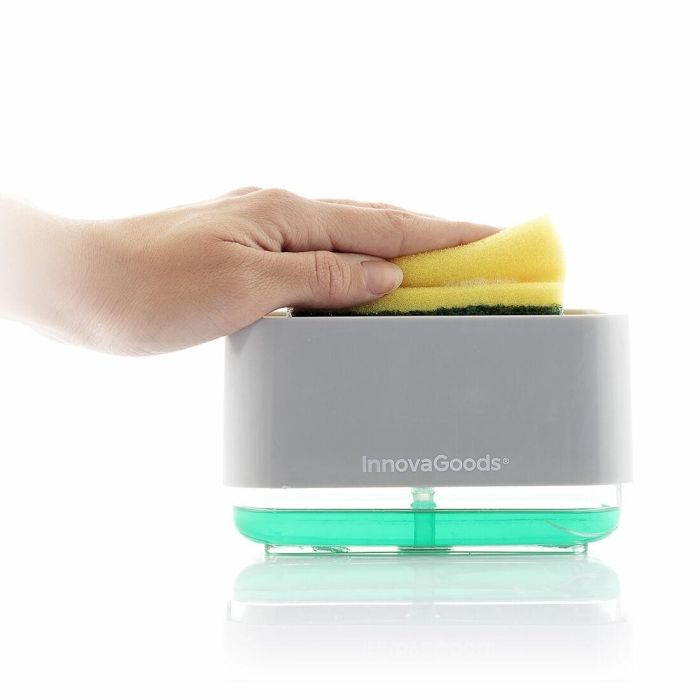 Dispensador de Jabón 2 en 1 para Fregadero Pushoap InnovaGoods 3