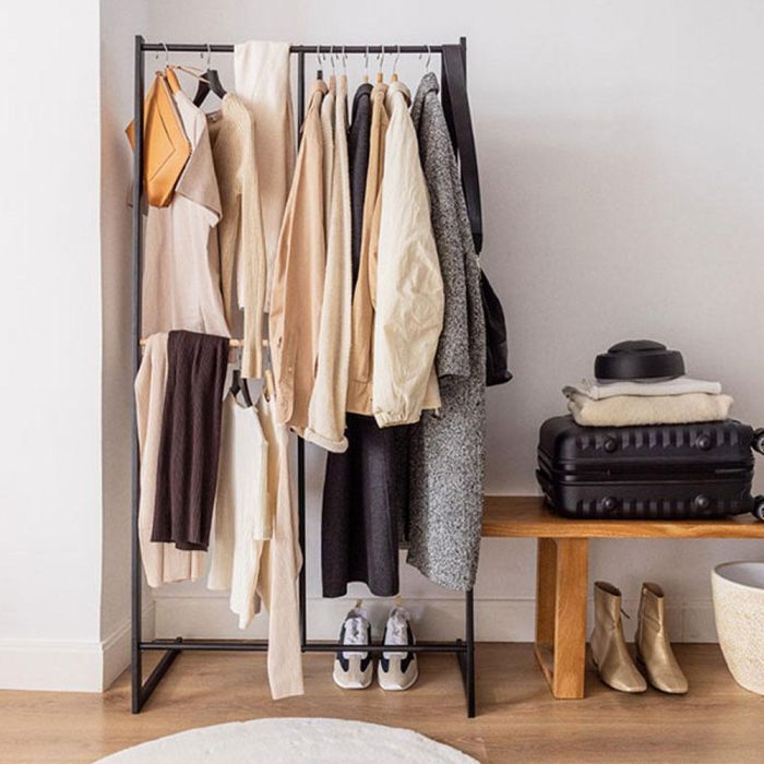 Newlux Perchero Burro Hangy One Negro hasta 15 kg Medida 80 x 40 x 160 cm 3