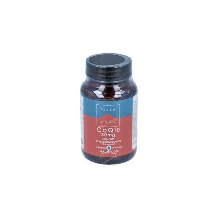 TERRANOVA CoQ10 30mg Complex 50 cápsulas. Coenzima Q10 con Magnifood. Suplemento apto para veganos.