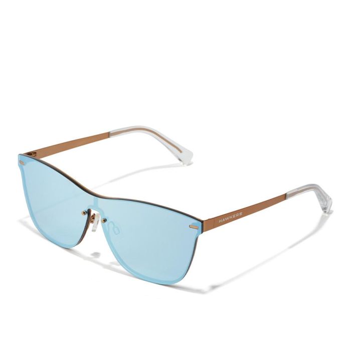 Hawkers ONE VENM METAL Gafas de Sol para adultos unisex, montura dorada, cristal azul