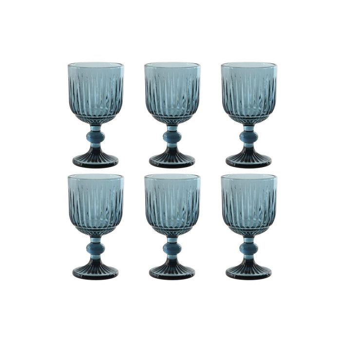 Copa Basicos DKD Home Decor Azul 8 x 14.5 x 8 cm Set de 6 Copa Basicos DKD Home Decor Azul 8 x 14.5 x 8 cm Set de 6