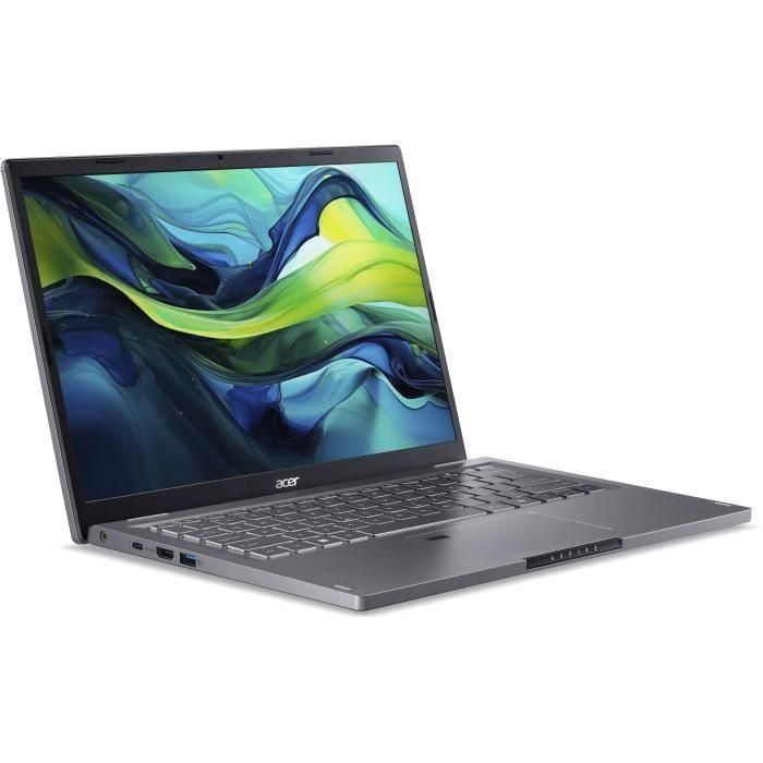 Portátil ACER Aspire A14-51M-51KY - Sin Windows - 14'' WUXGA IPS - Intel Core 5 120U - Intel Iris Xe - 16 GB de RAM - SSD de 1 TB - AZERTY 2 Portátil ACER Aspire A14-51M-51KY - Sin Windows - 14'' WUXGA IPS - Intel Core 5 120U - Intel Iris Xe - 16 GB de RAM - SSD de 1 TB - AZERTY 2