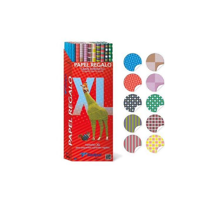 Papel De Regalo Rollo Sadipal Gran Formato Xl 1X2 M (Caja De 50) Todo Año