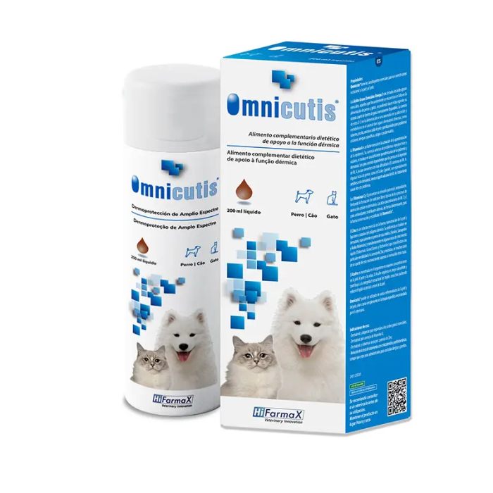 Omnicutis Solución Oral 200 mL con Jeringa - Ácidos Grasos Omega 3, Vitaminas A, E, C y Zinc para Perros y Gatos Omnicutis Solución Oral 200 mL con Jeringa - Ácidos Grasos Omega 3, Vitaminas A, E, C y Zinc para Perros y Gatos