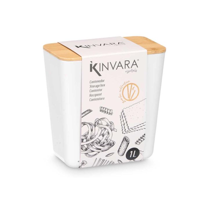 Tarro Rectangular Bajo Blanco 1L Kinvara 13CM (12 Unidades) 1 Tarro Rectangular Bajo Blanco 1L Kinvara 13CM (12 Unidades) 1