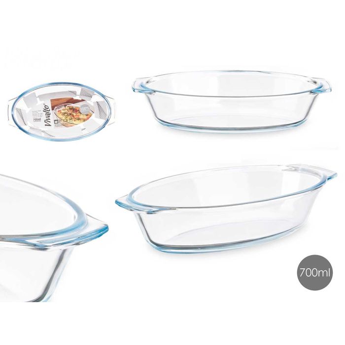 Bandeja Borosilicato Ovalada Asas 700Ml Vivalto 23X5CM (18 Unidades) Bandeja Borosilicato Ovalada Asas 700Ml Vivalto 23X5CM (18 Unidades)