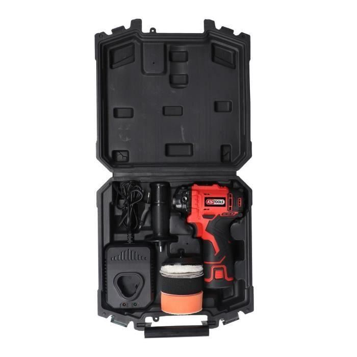 Pulidora - A batería - Batería de iones de litio de 12 V 2000 mAh (x2) - KS TOOLS - 515.4760F - Pulidora de coche de 12 V 4