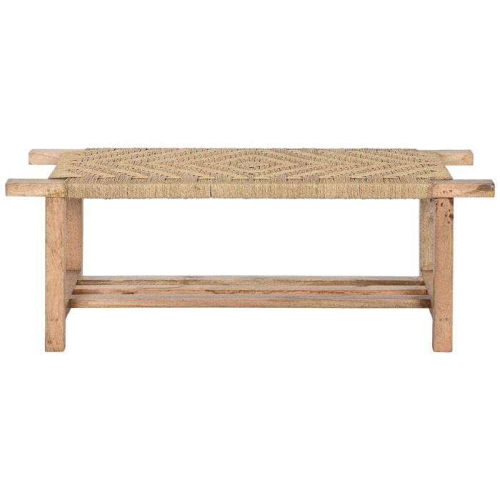 DKD Home Decor Descalzadora Balines de Madera de Mango y Cuerda Natural. Banqueta Colección Bali1 127 x 41 x 47 cm (Ancho x Fondo x Alto) 4 DKD Home Decor Descalzadora Balines de Madera de Mango y Cuerda Natural. Banqueta Colección Bali1 127 x 41 x 47 cm (Ancho x Fondo x Alto) 4