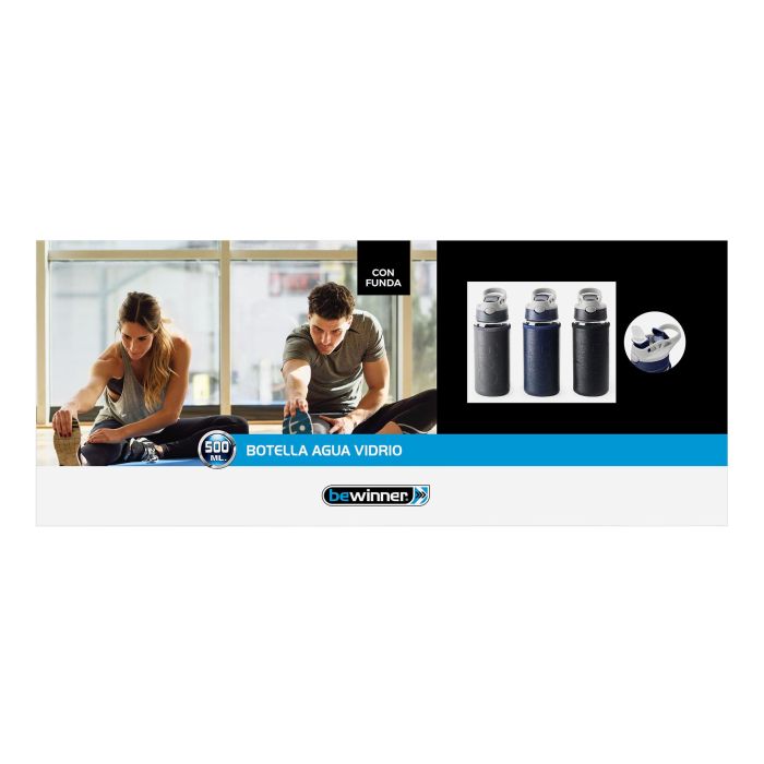 Botella Deportiva H2O 500 ml Bewinner (12 Unidades) 2 Botella Deportiva H2O 500 ml Bewinner (12 Unidades) 2