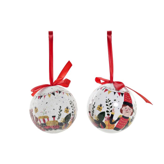 Bola Decoracion Navidad Tradicional DKD Home Decor Blanco Rojo 8 x 8 x 8 cm Set de 14 0 Bola Decoracion Navidad Tradicional DKD Home Decor Blanco Rojo 8 x 8 x 8 cm Set de 14 0