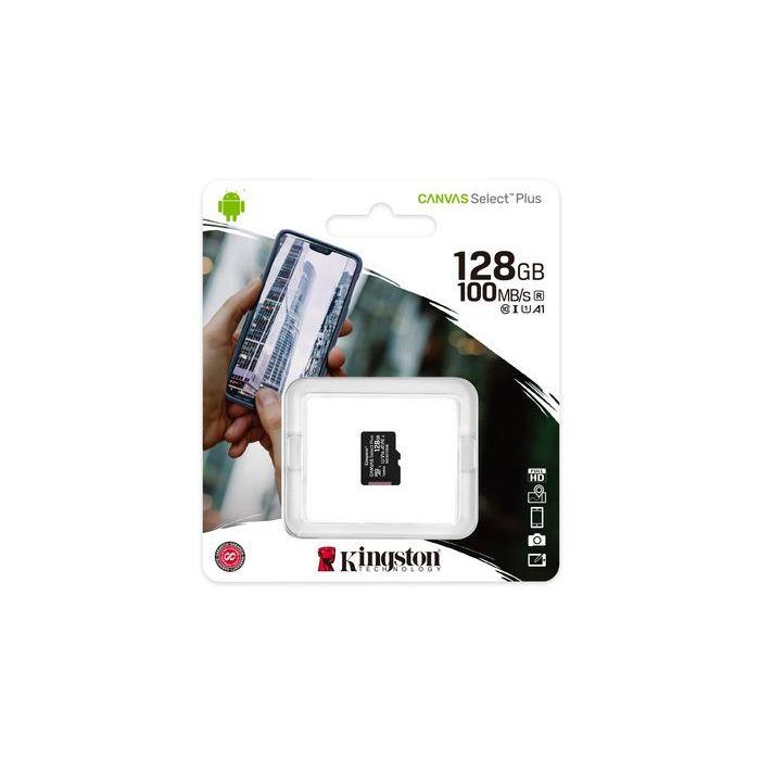 Kingston microSDXC Canvas Select Plus 128 GB Class 10 UHS-I A1 hasta 100 MB/s, para Android y grabación de vídeo Full HD 2