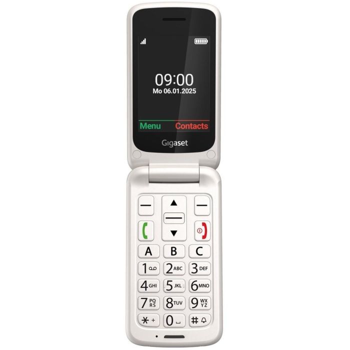 Gigaset GL595 Teléfono para personas mayores concha 2.8" Blanco