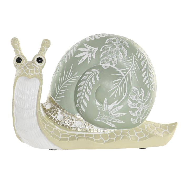 DKD Home Decor Figura Cottage de Resina Verde 9.5 x 14 x 21 cm (4 Unidades)