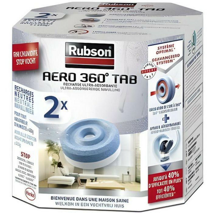 Rubson Recargas Aerodinámicas AERO 360° 360x12 Antihumedad y Antiolor 2 en 1 - Pack 2 unidades Rubson Recargas Aerodinámicas AERO 360° 360x12 Antihumedad y Antiolor 2 en 1 - Pack 2 unidades
