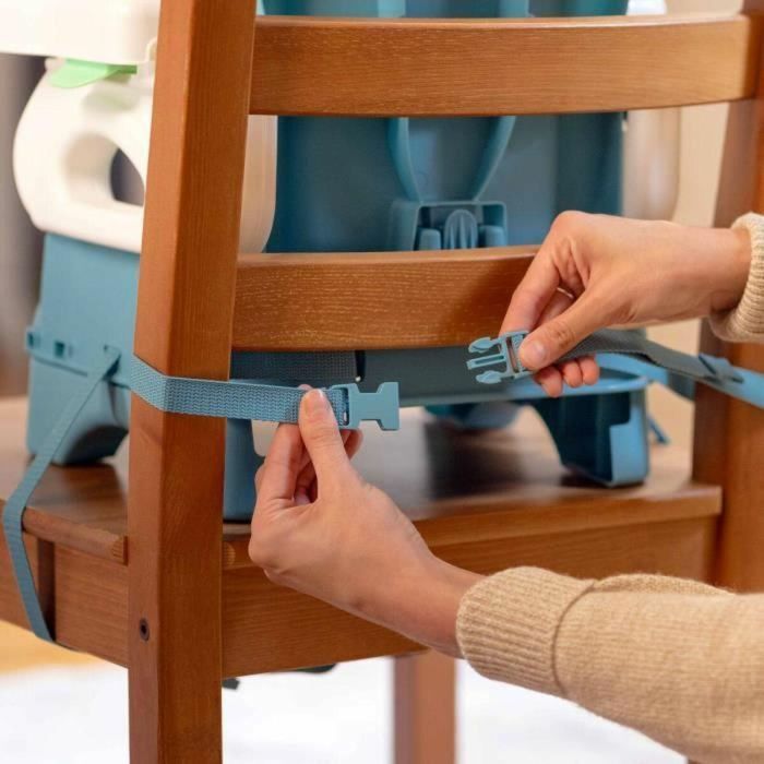 Ingenuity ING0074451999091 Asiento elevador plegable portátil con bandeja y correas incluidas, turquesa 1 Ingenuity ING0074451999091 Asiento elevador plegable portátil con bandeja y correas incluidas, turquesa 1