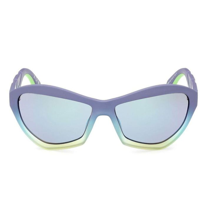 Adidas Sport OR0095 82Z Gafas de Sol para adultos, Gafas de Sol Rectangulares Montura Violeta Mate 1