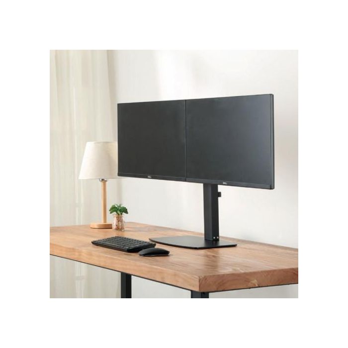 Ewent EW1538 Soporte de Mesa para 2 Monitores hasta 27 Pulgadas, Resorte de Gas, Ajuste Ergonómico, Gestión de Cables 2