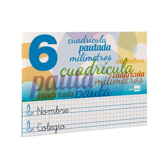 Libreta Liderpapel Pautaguia Tapa Cartoncillo 32 Hojas Din A5 70 gr Cuadriculado Pautado 6 mm Apaisado 10 unidades 4