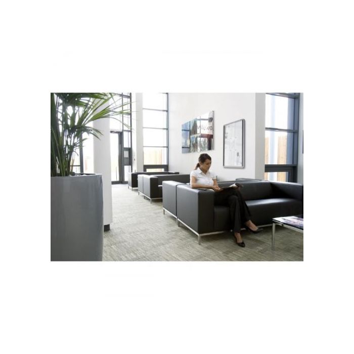 Nobo Vitrina Interior Fondo Metal 1902558 6 x A4 Hojas Blanco Aluminio 792 x 732 mm