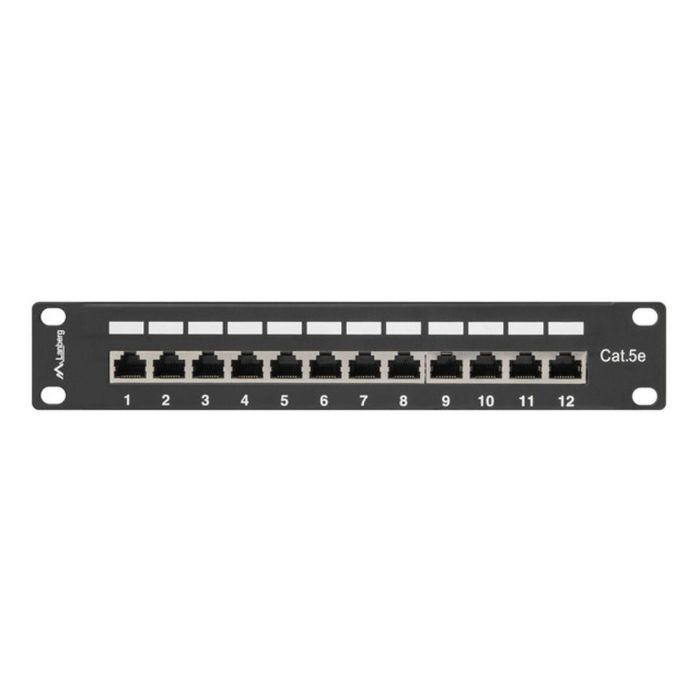 Lanberg PPF5-9012-B Patch Panel 12 Puertos RJ-45, Cat5/Cat5e, Metal, Montaje en Rack 1U, Negro 4 Lanberg PPF5-9012-B Patch Panel 12 Puertos RJ-45, Cat5/Cat5e, Metal, Montaje en Rack 1U, Negro 4