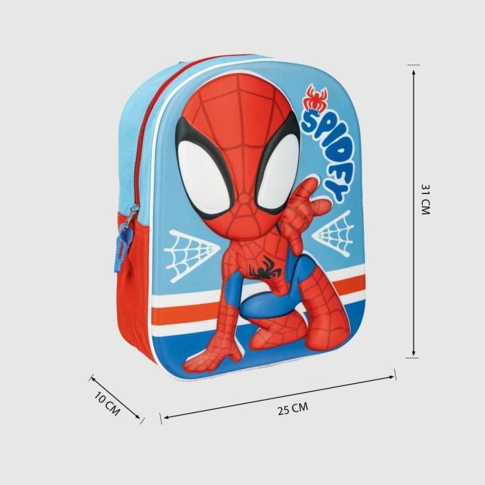 Mochila Infantil 3D Spidey Azul 4