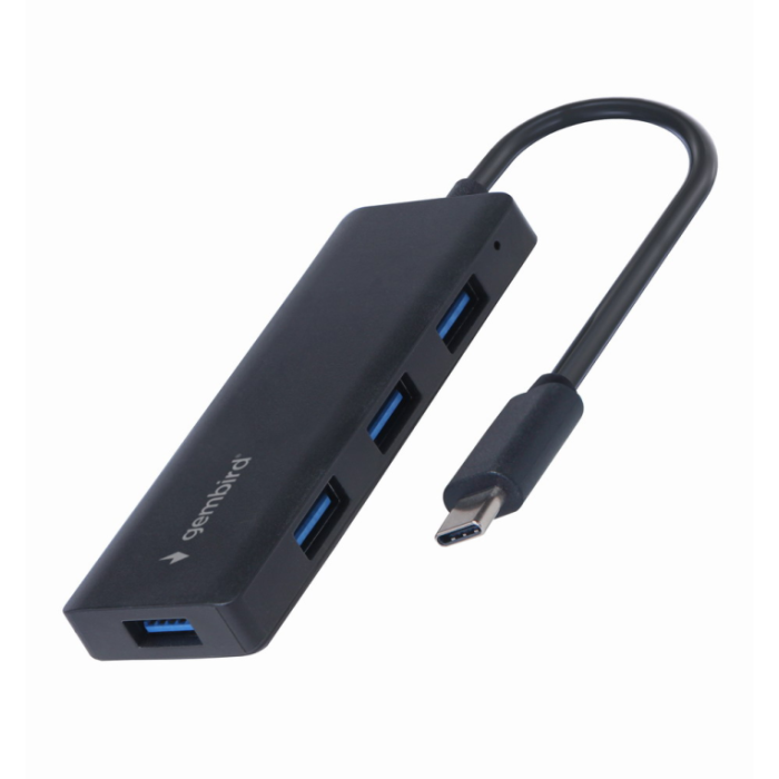 GEMBIRD UHB-CM-U3P4-02 Base para Portátil y Replicador de Puertos Alámbrico USB 3.2 Gen 1 Type-C Negro