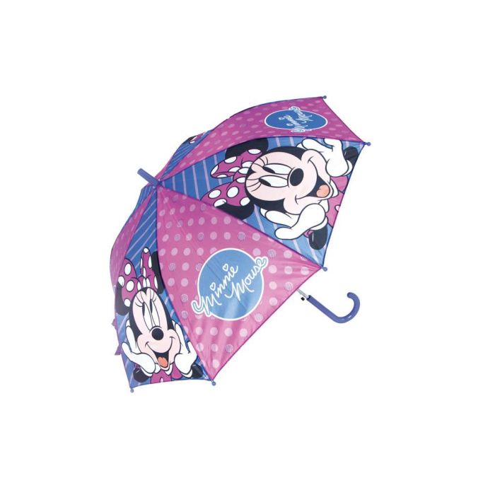 Paraguas Automático Minnie Mouse Lucky Azul Rosa (Ø 84 cm) 2