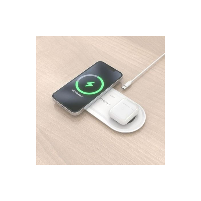 Estación de Carga Inalámbrica Qi Aisens ASCH-15W2WC059-W/ 1xUSB Tipo-C/ 15W/ 5W/ Blanco 4 Estación de Carga Inalámbrica Qi Aisens ASCH-15W2WC059-W/ 1xUSB Tipo-C/ 15W/ 5W/ Blanco 4